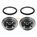 2X Front Wheel Brake Drum & Dust Seal for Yamaha Big Bear 350 (1989–1998)