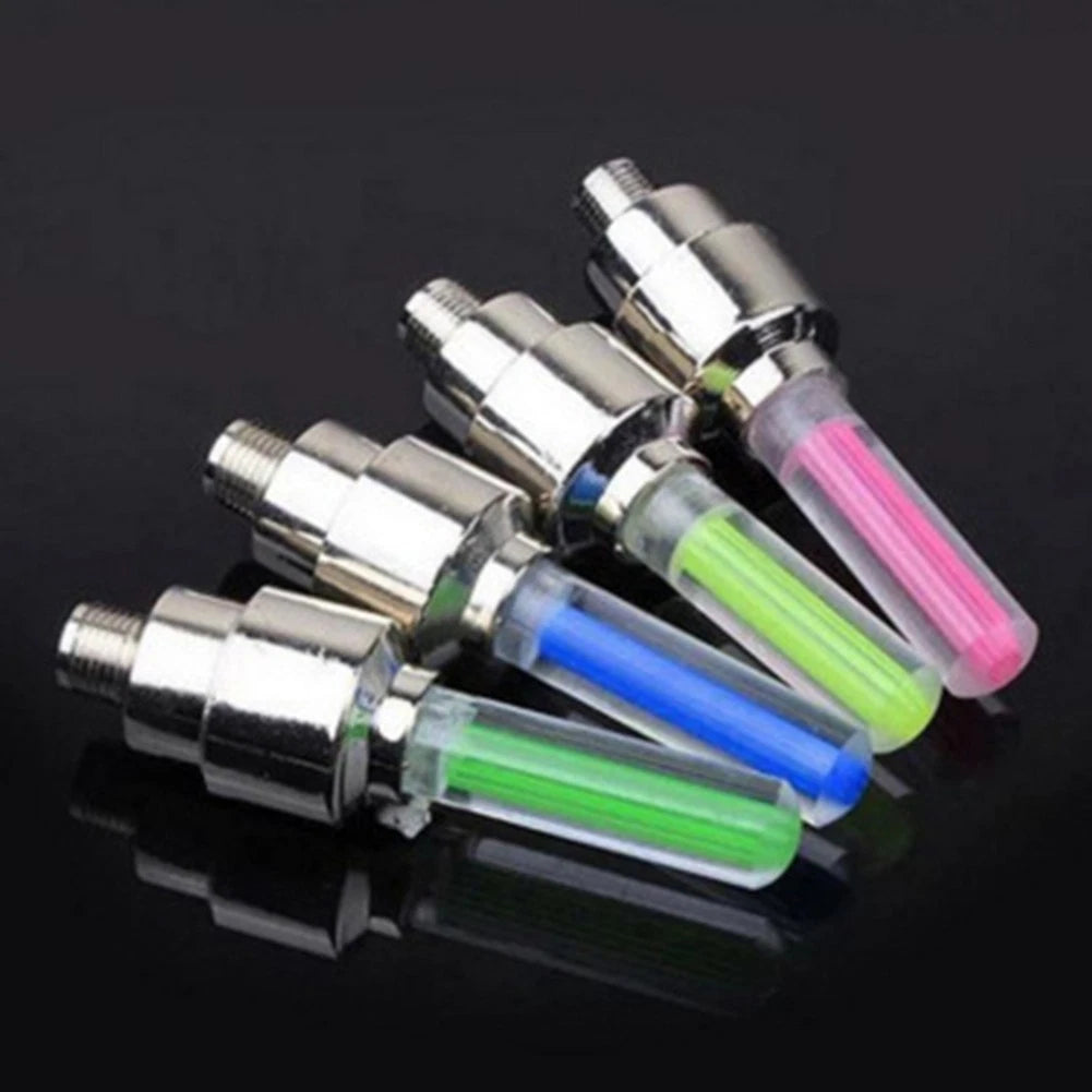 LED Tire Valve Cap Lights for Bike Car Motorcycle Wheels (Motion Activated)