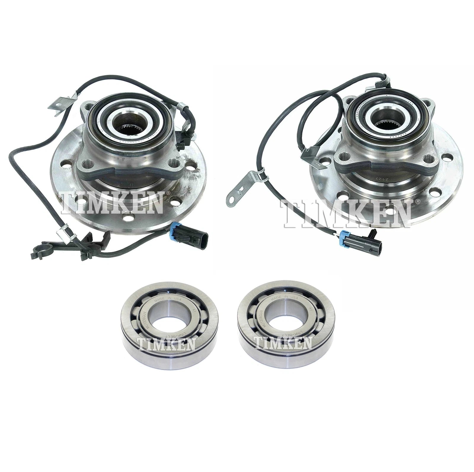 Timken Wheel Bearings & Hubs Kit for GMC K2500 4WD (1991–1999)