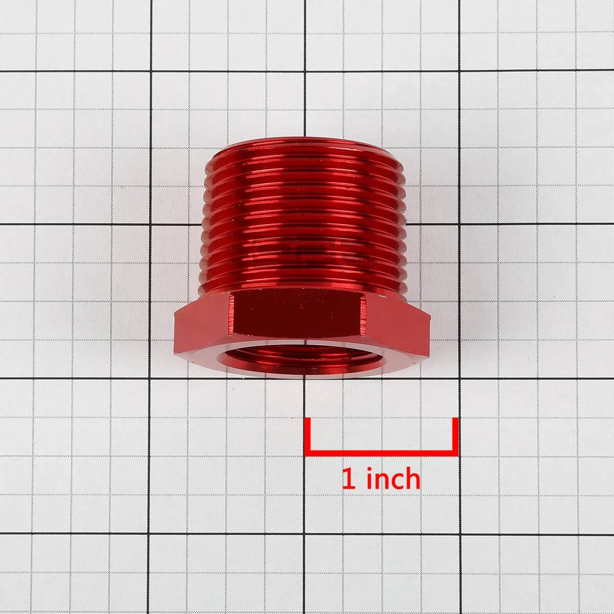 1"-11.5 Male to 3/4"-14 Female Red NPT Piping Thread Reducer Adapter Fitting