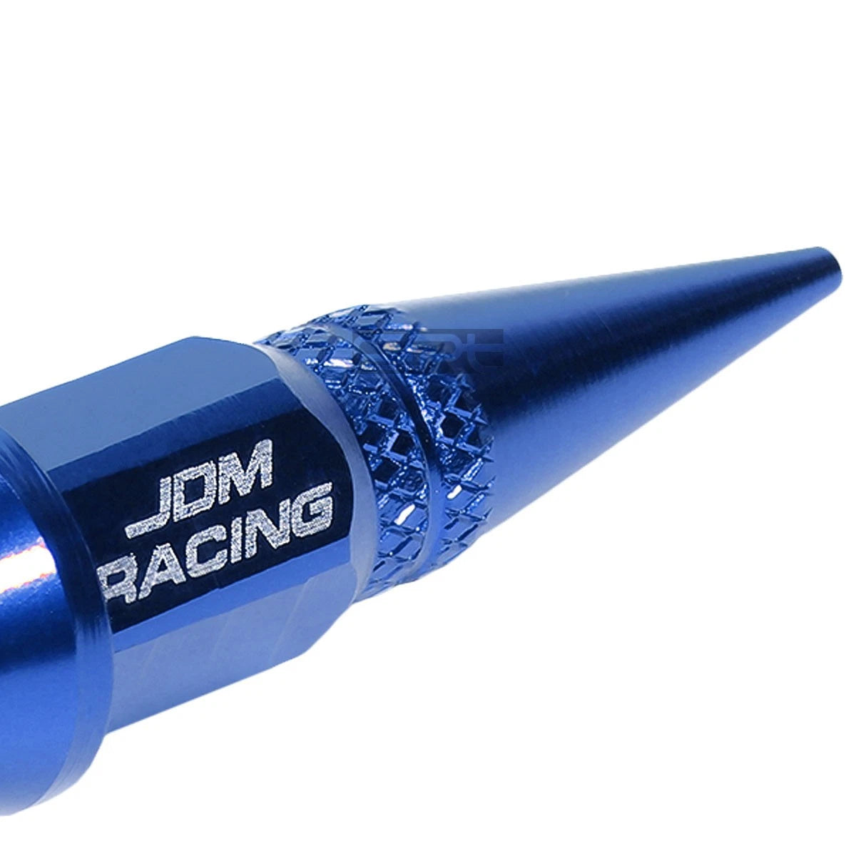 Set of 4 Blue Spiky Tire Rim Air Valve Dust Covers for Universal Fit