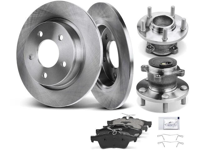 Rear Brake Pad, Rotor & Wheel Bearing Kit for Mazda 3 (2005–2013) NK365NH