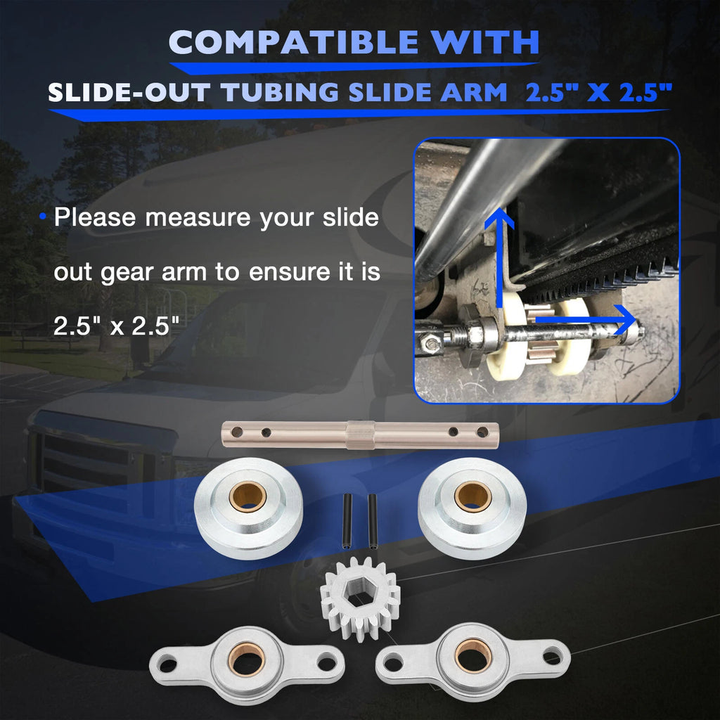 Slide-Out Gear Box Pack Assembly 15 Tooth for RV (2.5"x 2.5")