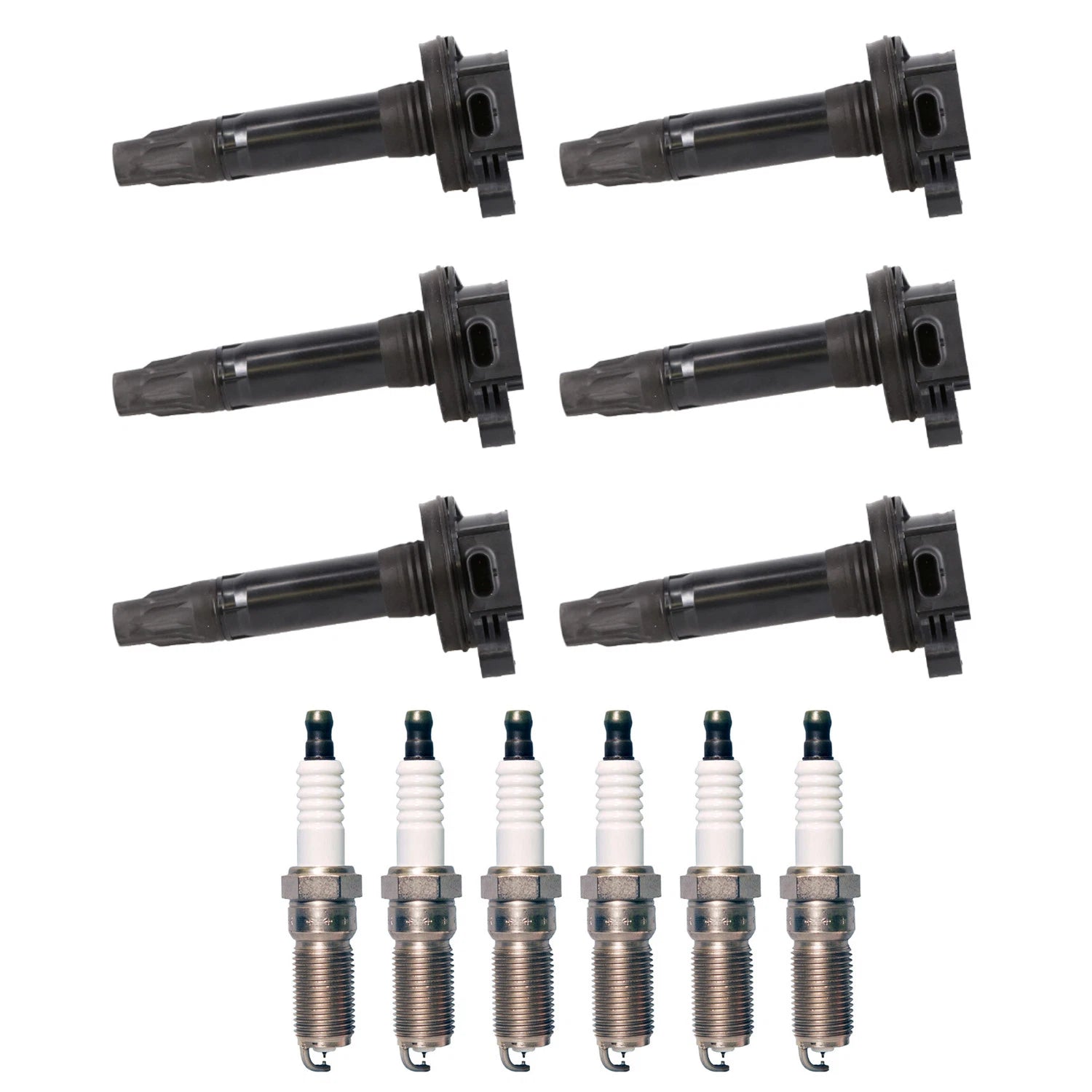 Set of 6 Denso Ignition Coils & Iridium Spark Plugs for Lincoln MKT MKX (2007–2019)