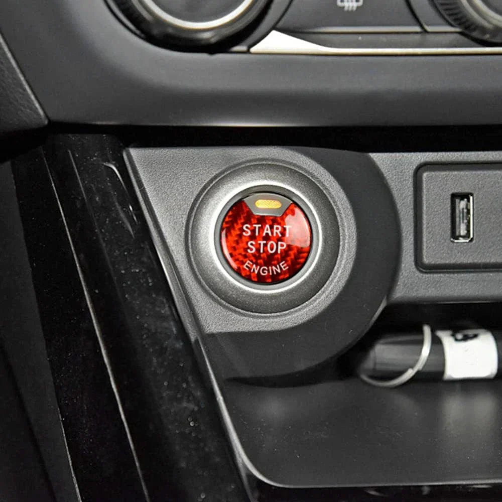 Carbon Fiber Engine Start Stop Button Cover for Infiniti Q50 Q60 (2014-2023)