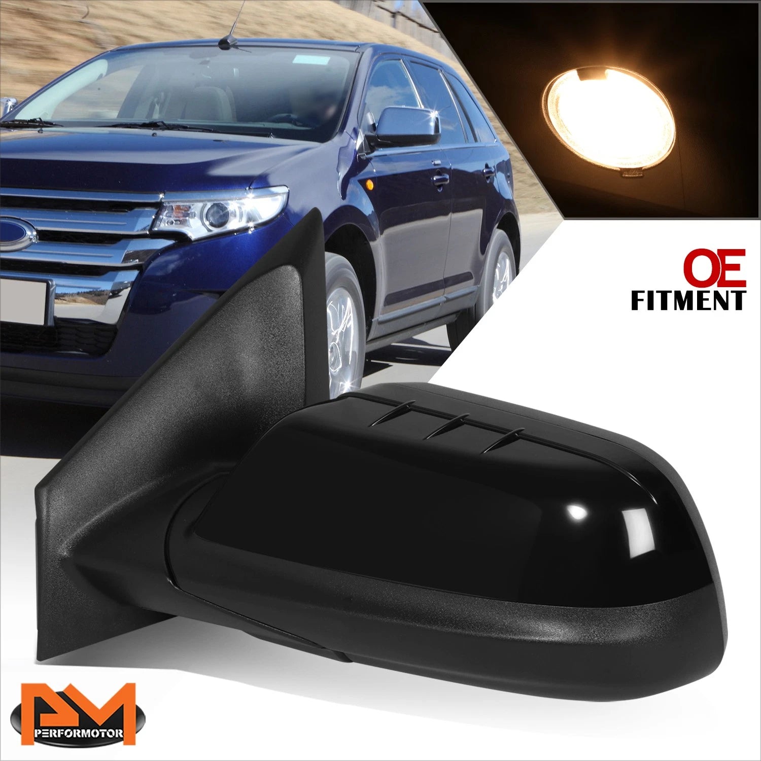 OE Style Memory Heated Blind Spot Side Rear View Mirror for Ford Edge (2011–2014)