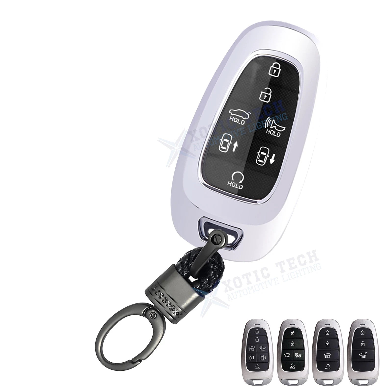 Soft TPU Smart Key Fob Cover Chain for Hyundai (2011–2024)