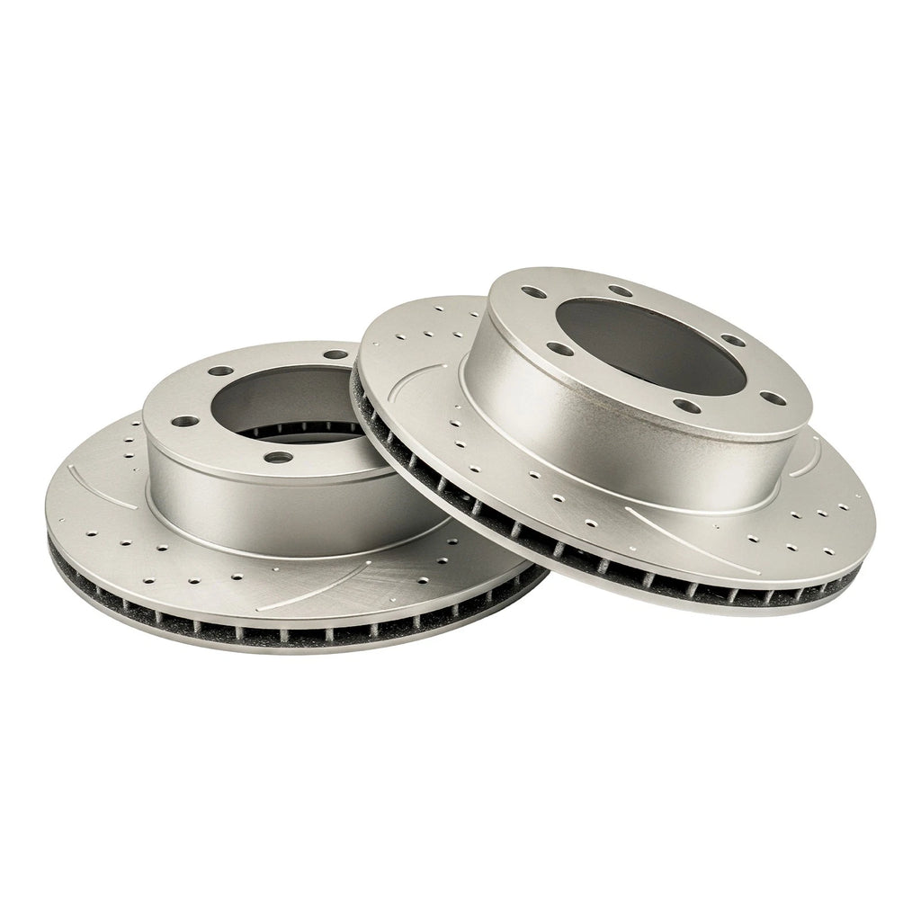 Front Vented Drilled Slotted Brake Rotors for Toyota Tacoma 1995–2003 (and 4Runner 1997–2002)