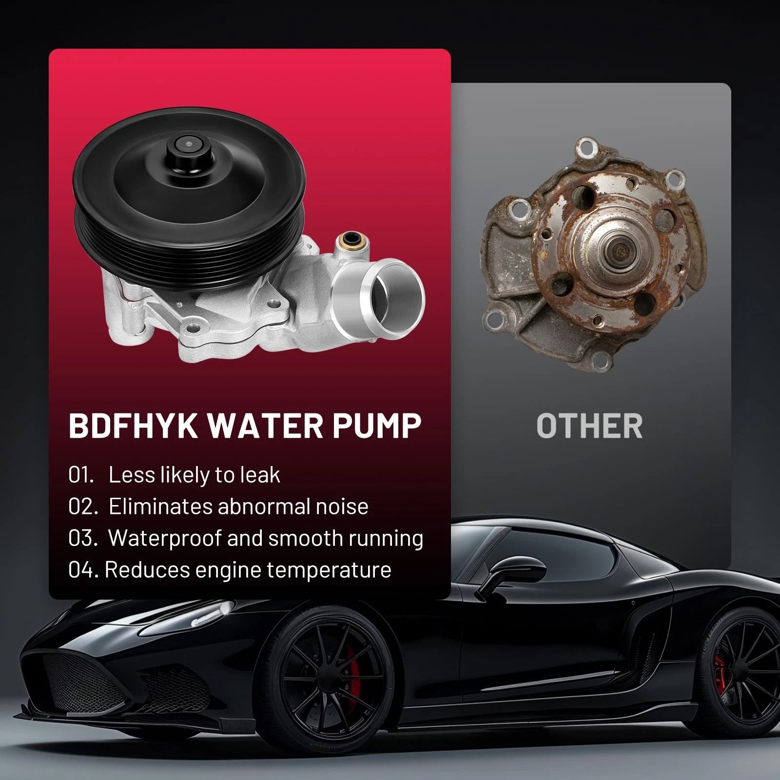 Water Pump for Jaguar XJ 3.0L (2013–2019), XFR-S 5.0L (2013–2015), LR4