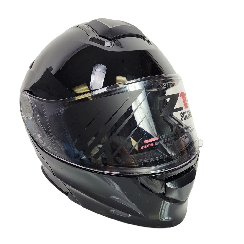 Z1R Solaris Full Face Helmet for Electric Snow (Size XL, Gloss Black) 0120-0389