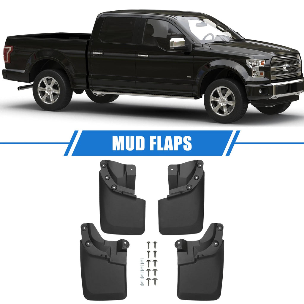 Mud Flaps Kit for Toyota Tacoma (2016–2023) - Front & Rear, OEM Fender Flares