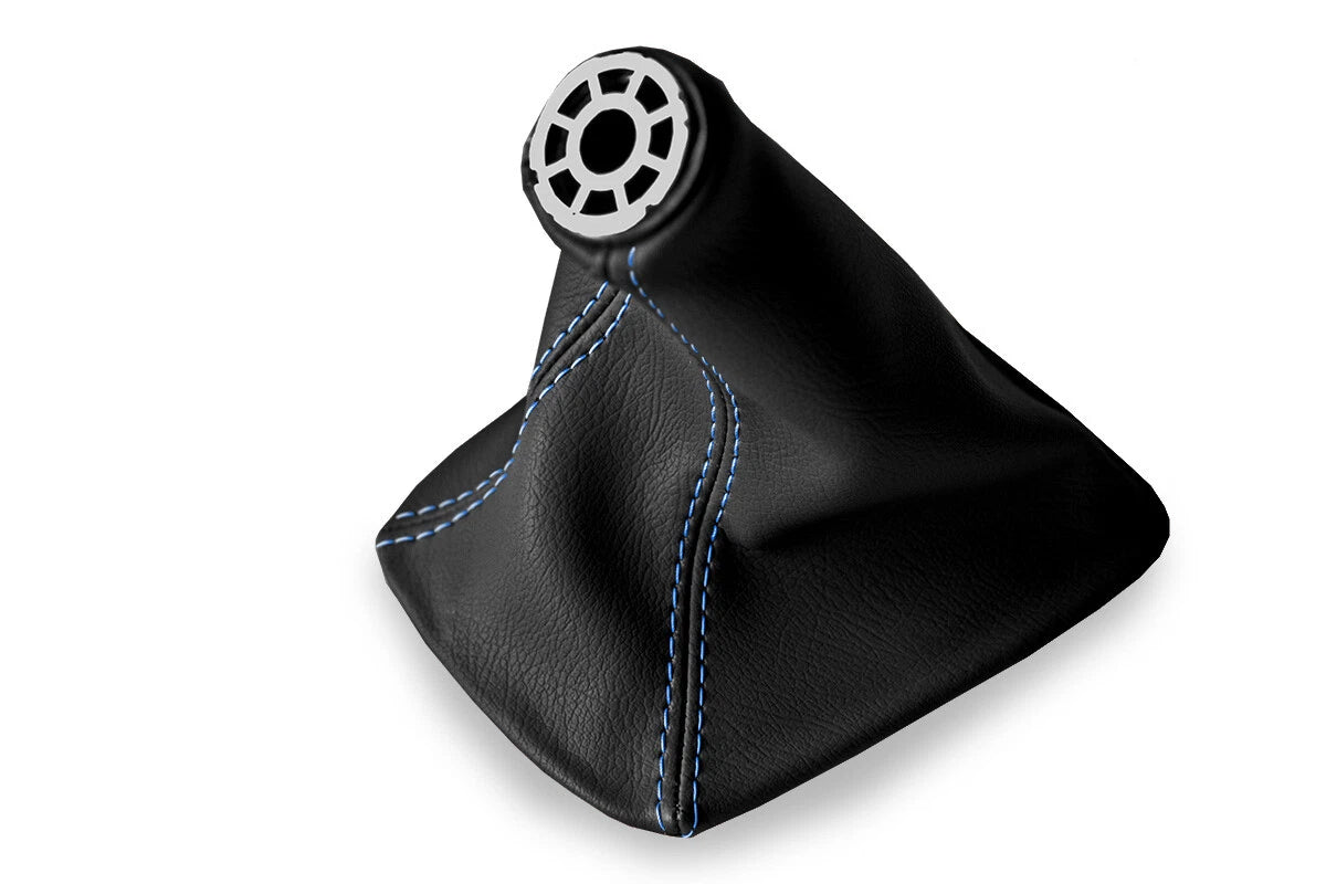 Leather Manual Shift Boot Cover for Toyota Celica (2000–2005) Blue Stitch