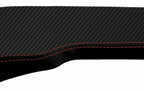 Console Lid Bench Seat Cover for Toyota Tacoma (2001–2004) Carbon Fiber Red Stitch