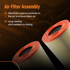 2PC Engine Air Filter for Volvo VNL VNM VN Trucks (2004)