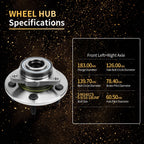 Front Wheel Bearings Hubs for Dodge Ram 1500 (2002-2008)