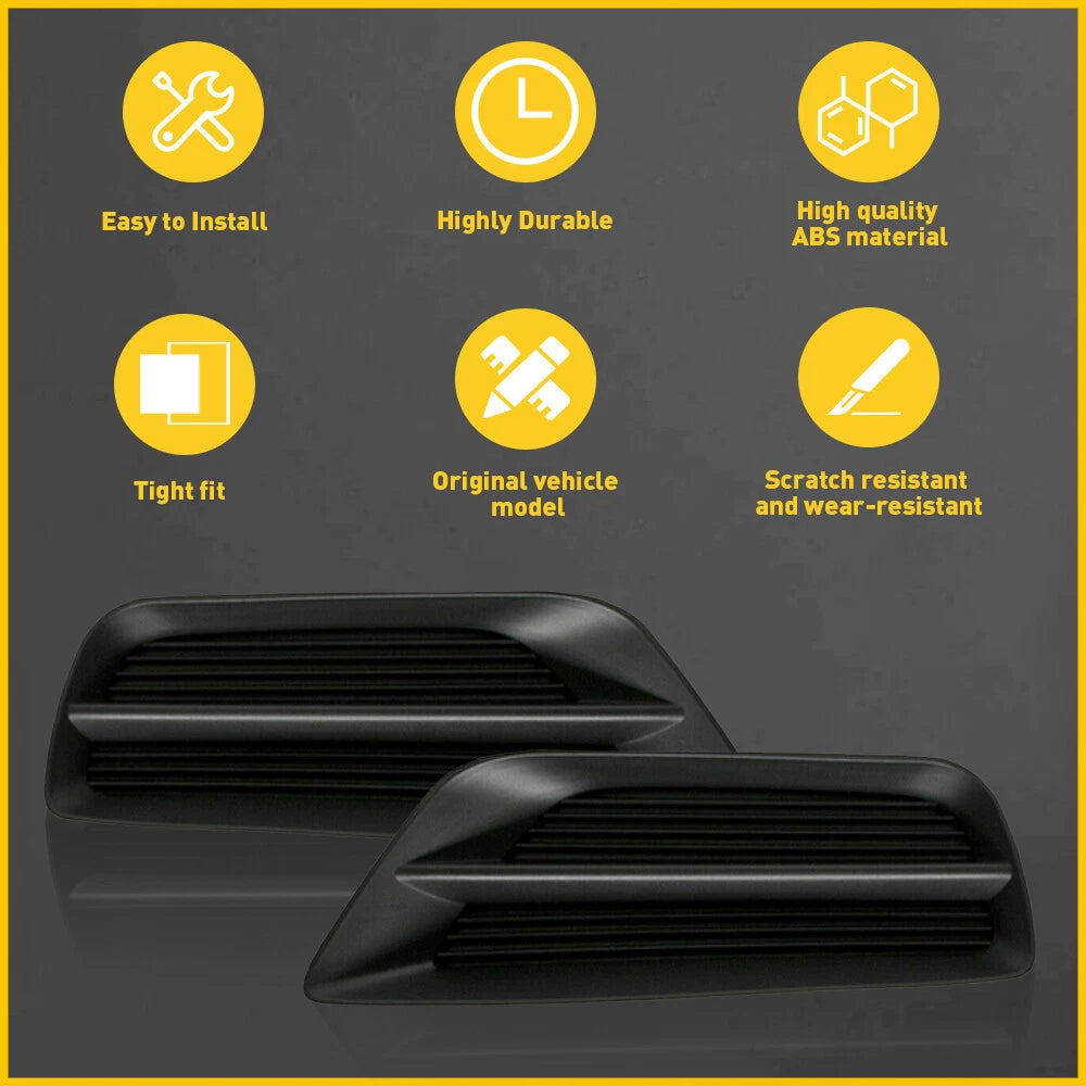 Set of 2 Front Bumper Fog Light Grilles for Honda Accord Sedan (2013–2015)