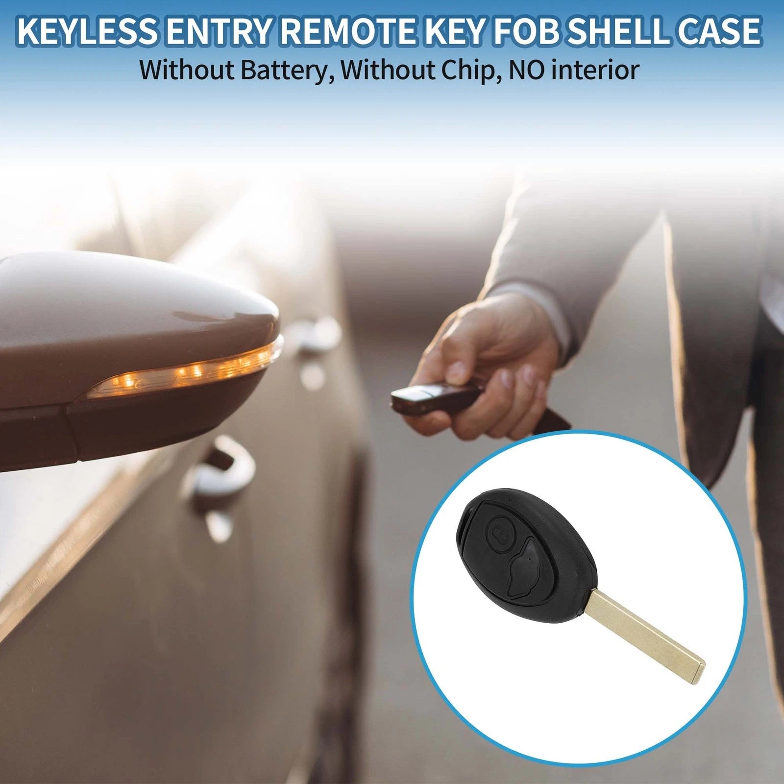2 Buttons Keyless Entry Remote Fob Shell Case for BMW Mini Cooper (2002–2005)