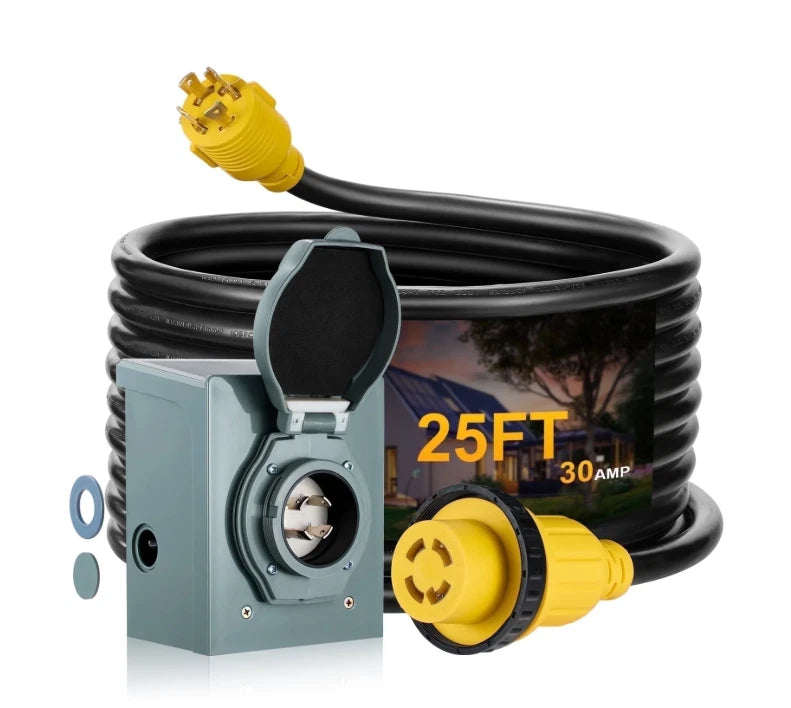 30A Extension Cord for RV Truck (25FT)
