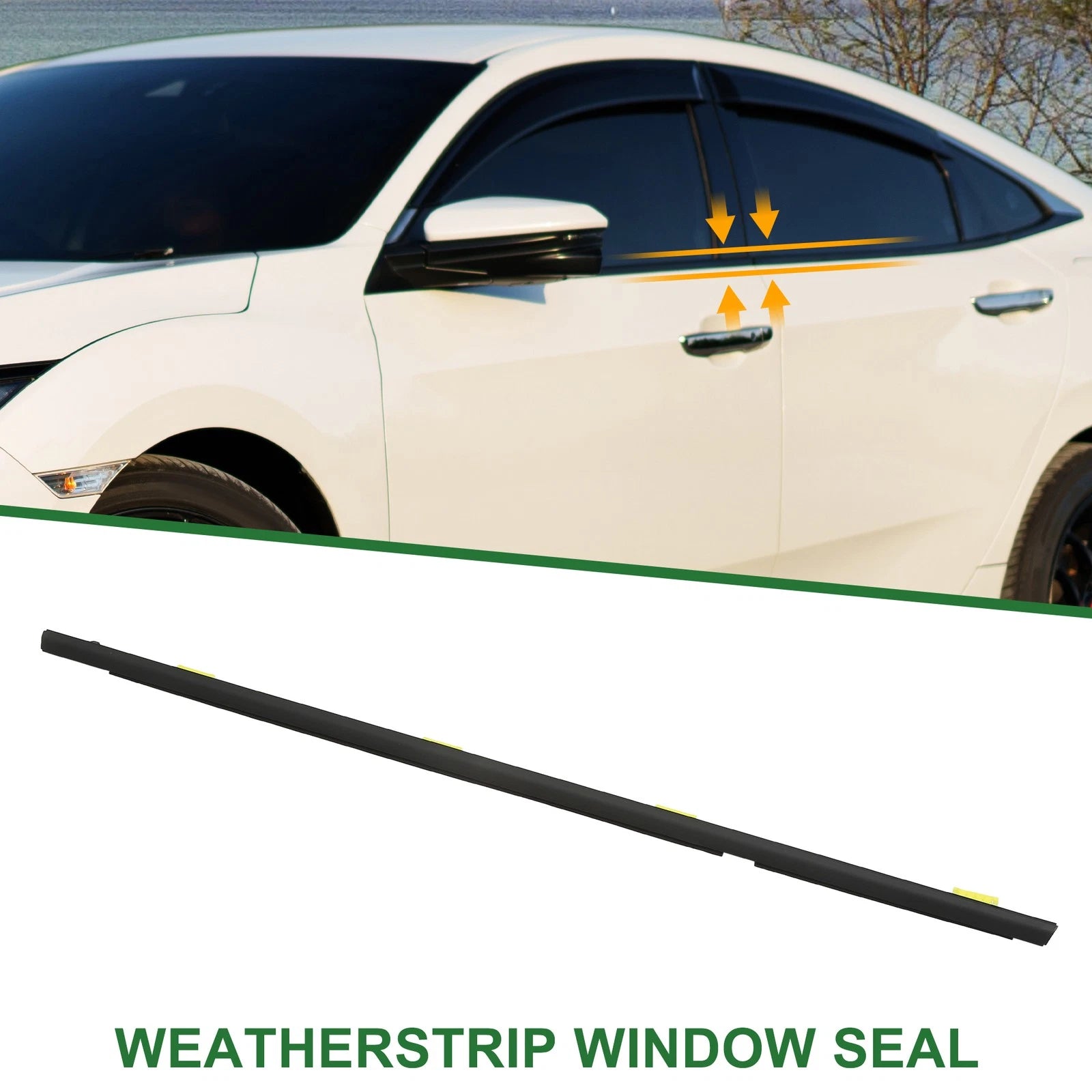 1pc Rear Right Window Seal No. 72950S5A003 for Honda Civic (2001–2005)