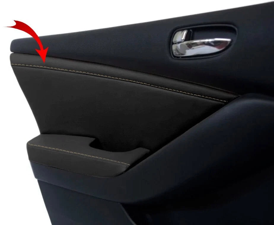 Front Insert Door Panel Leather for Nissan Altima (2007–2012) Beige Stitch