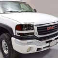 Smoked Amber Signal Headlights & Bumper Lamps for GMC Sierra (1999–2007)