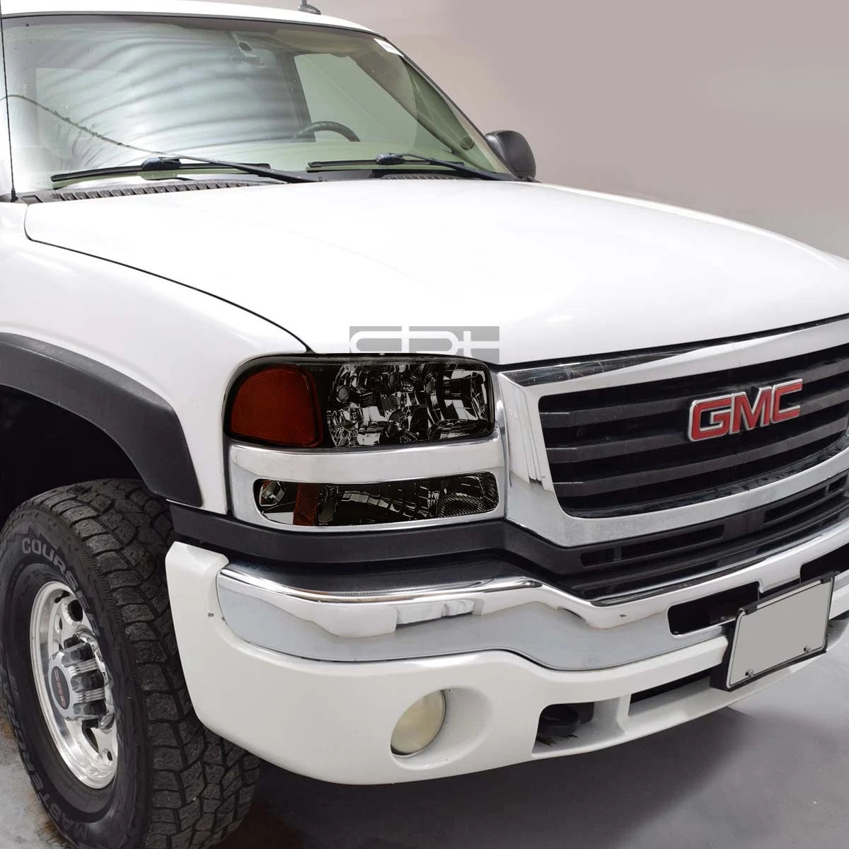 Smoked Amber Signal Headlights & Bumper Lamps for GMC Sierra (1999–2007)