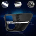 Clear Front Bumper LED DRL Strip Fog Light Bezel for Subaru WRX/STI (2015–2017)