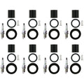 Set of 8 NGK G-Power Platinum Spark Plugs & Coil Boots for Dakota Raider (2000–2004)