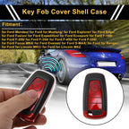 Red TPU Silicone Key Fob Shell Cover for Ford Mondeo (2015–2021)