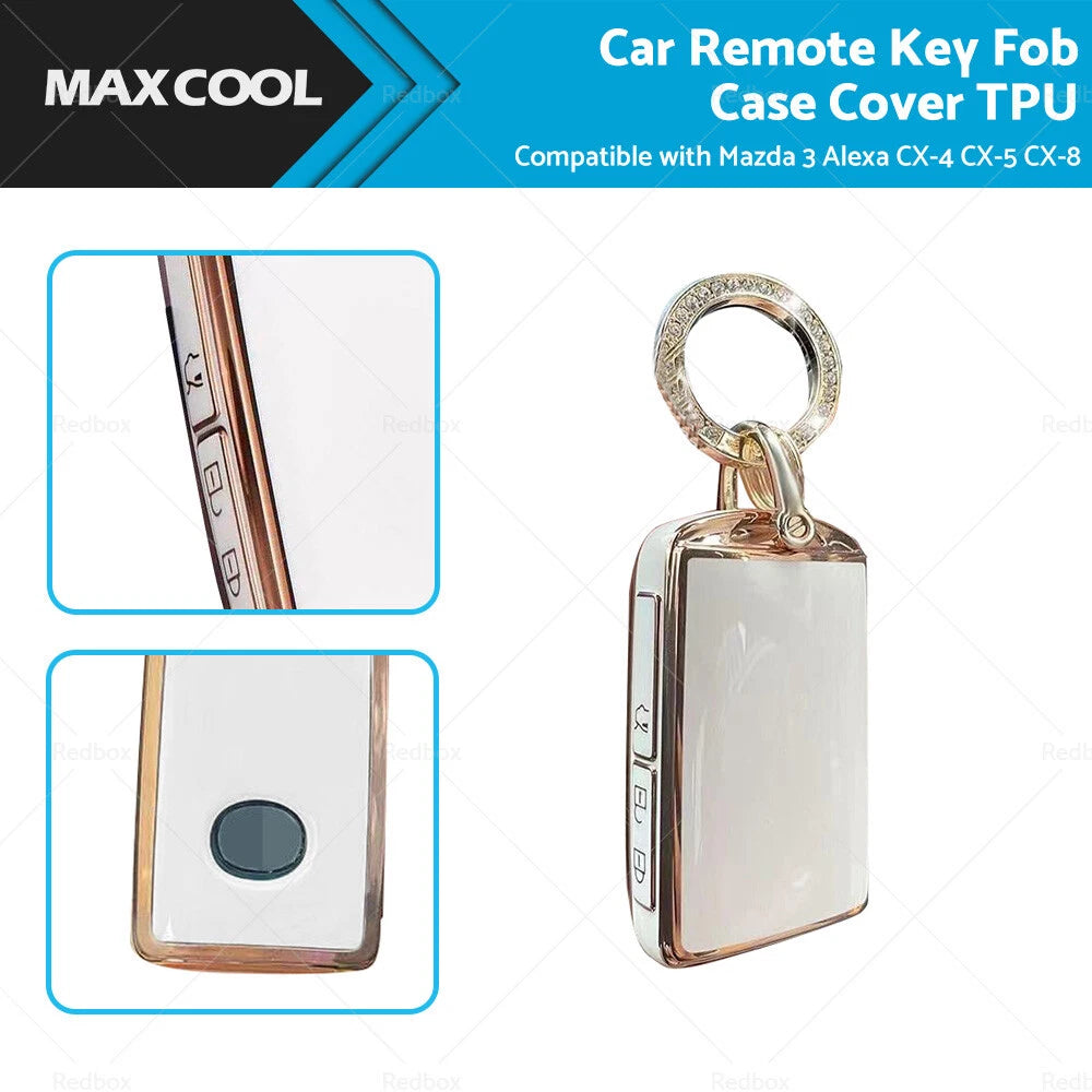 TPU Car Remote Key Fob Case Cover for Mazda 3, CX-4, CX-5, CX-8 (2014–2023)