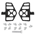 Black MX Style Wide Foot Pegs for Harley Dyna Softail Wide Glide (2011–2024)