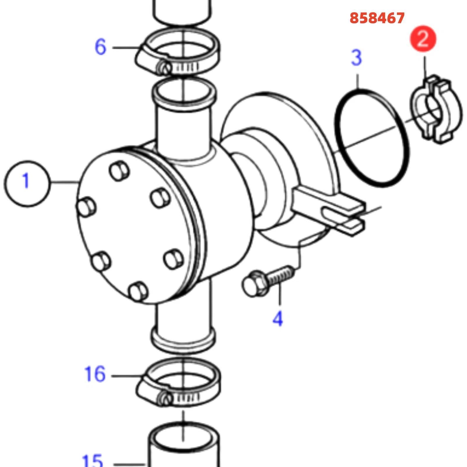 Cross Piece Coupling Companion Flange for Volvo Penta (858467, 18-3175)