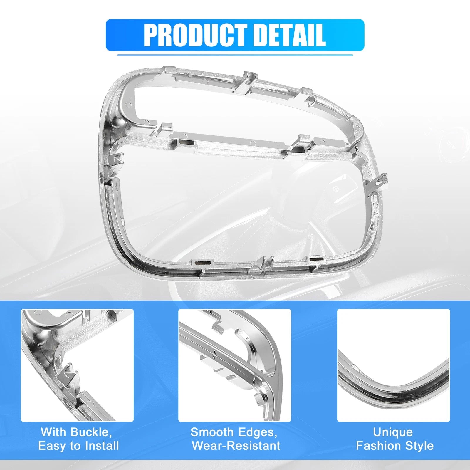 Chrome Shifter Trim Cover Panel for Mercedes Benz C240 CLK500 (2001–2005)