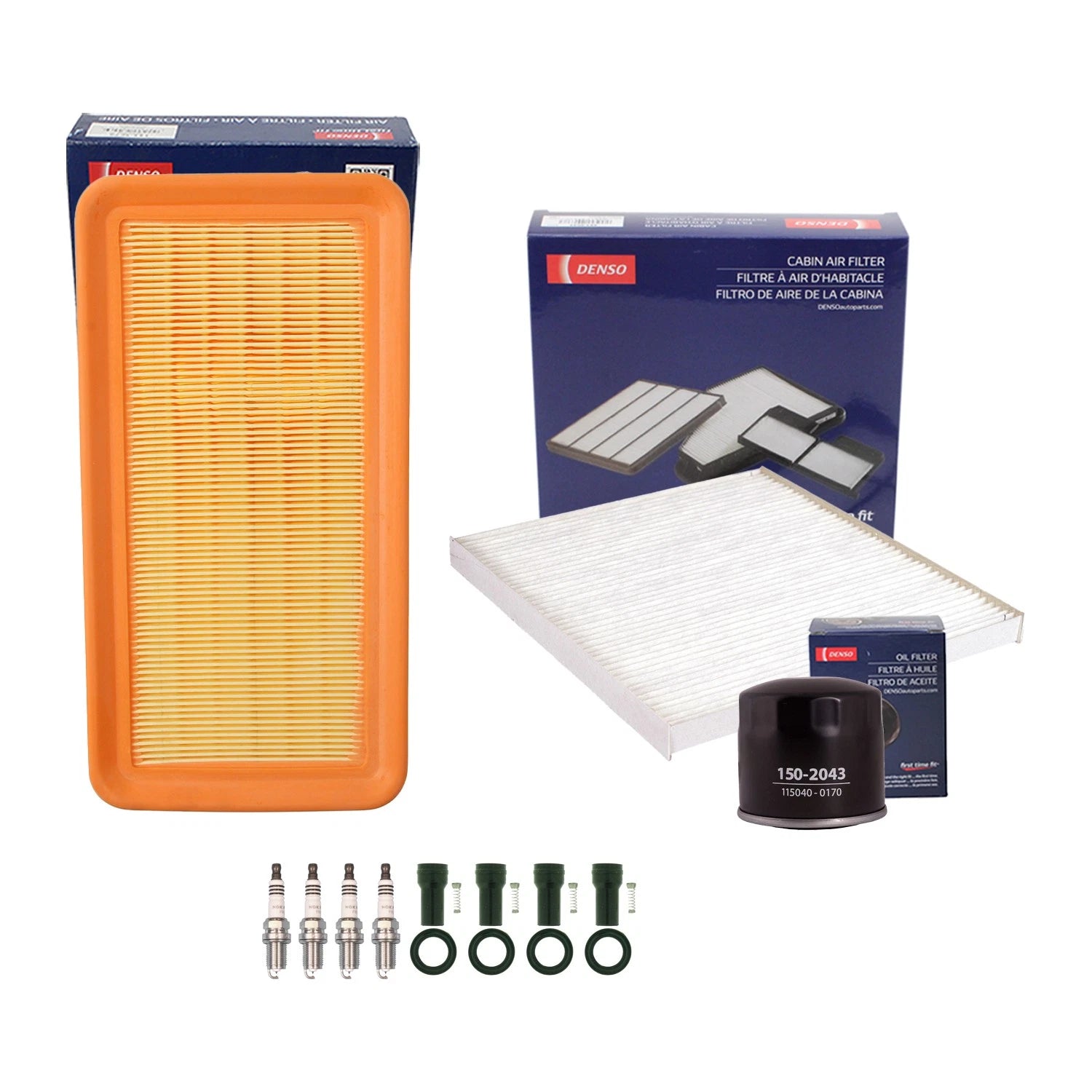 Tune Up Kit with 4 NGK Spark Plugs & Boots for Kia Rio/Rio5 (2012–2017)
