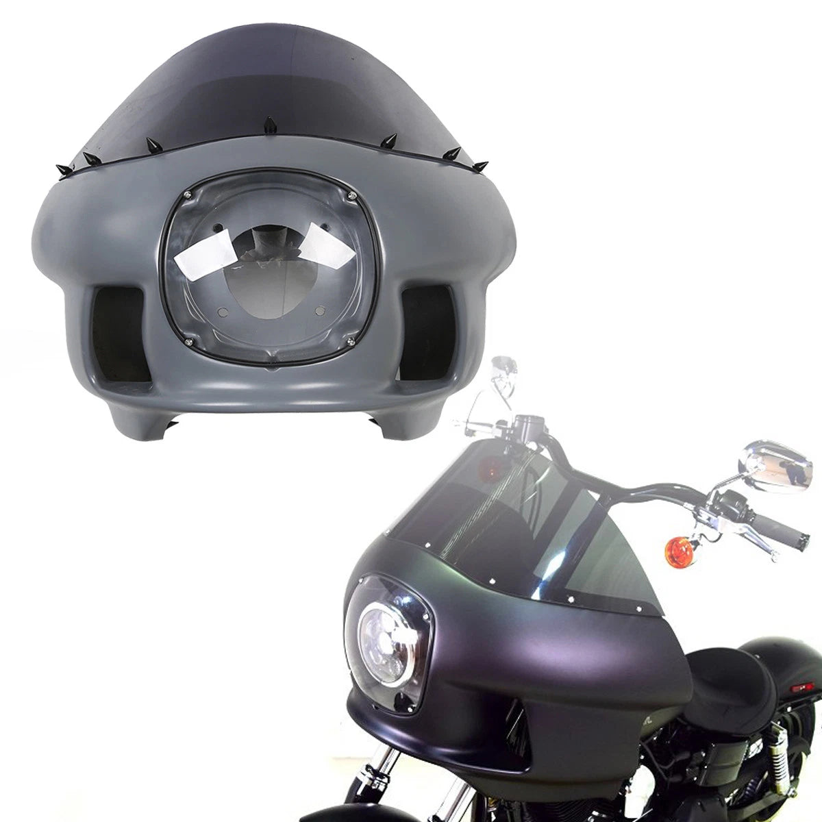 Front Upper Fairing Windshield Headlight for Harley Street Bob FXDB (2006–2017)