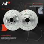 Front Side Drilled Brake Rotors for Ford Mustang (2011-2014)