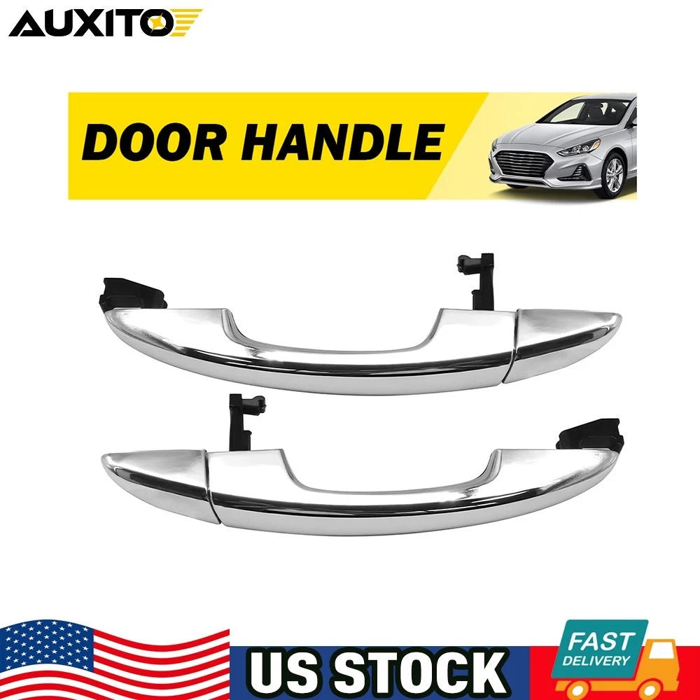 Set of 2 Chrome Exterior Door Handles for Hyundai Sonata (2015–2019)