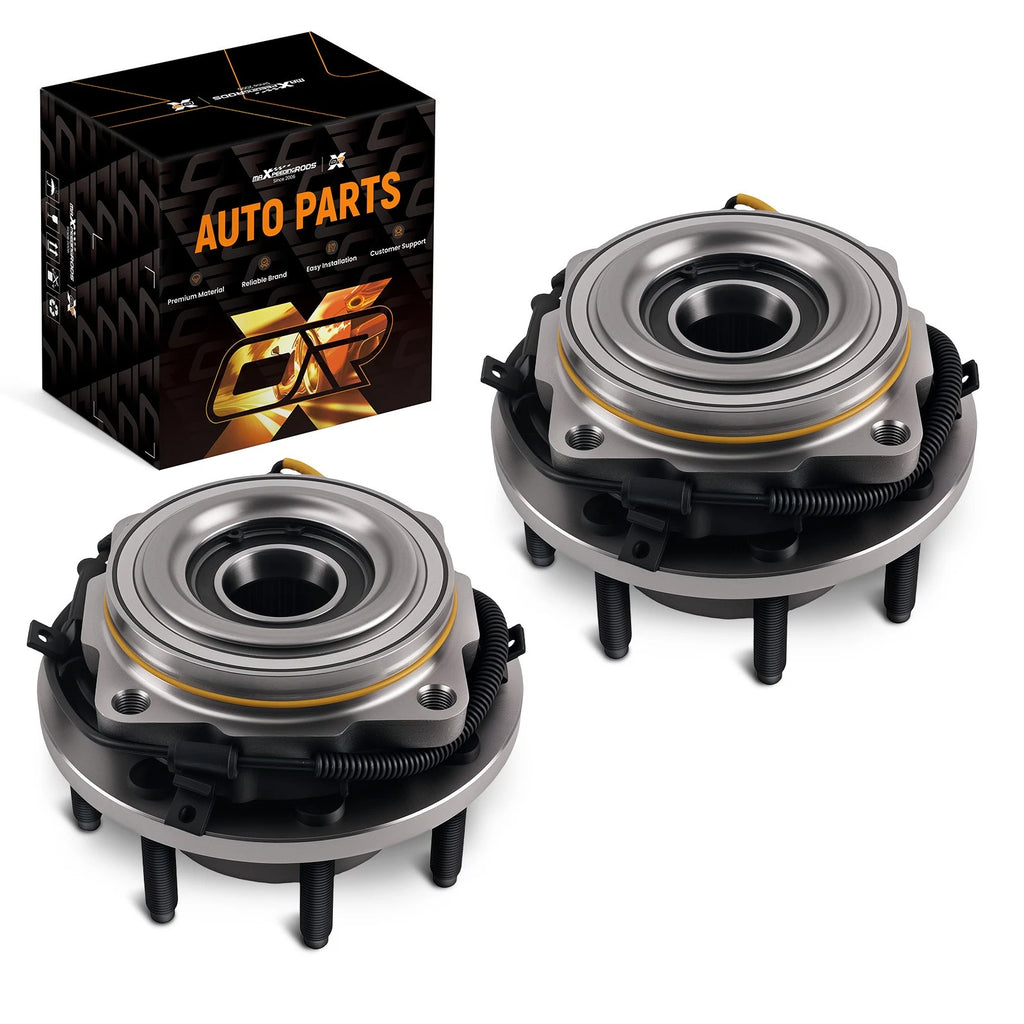 2pc Front Wheel Hub Bearing for Ford F-250 F-350 (2005–2010) WE515081 8 Bolt ABS