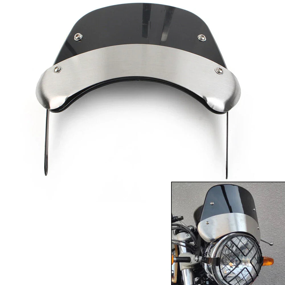5"-9.45" Motorcycle Headlight Windshield Wind Deflector for Universal Models