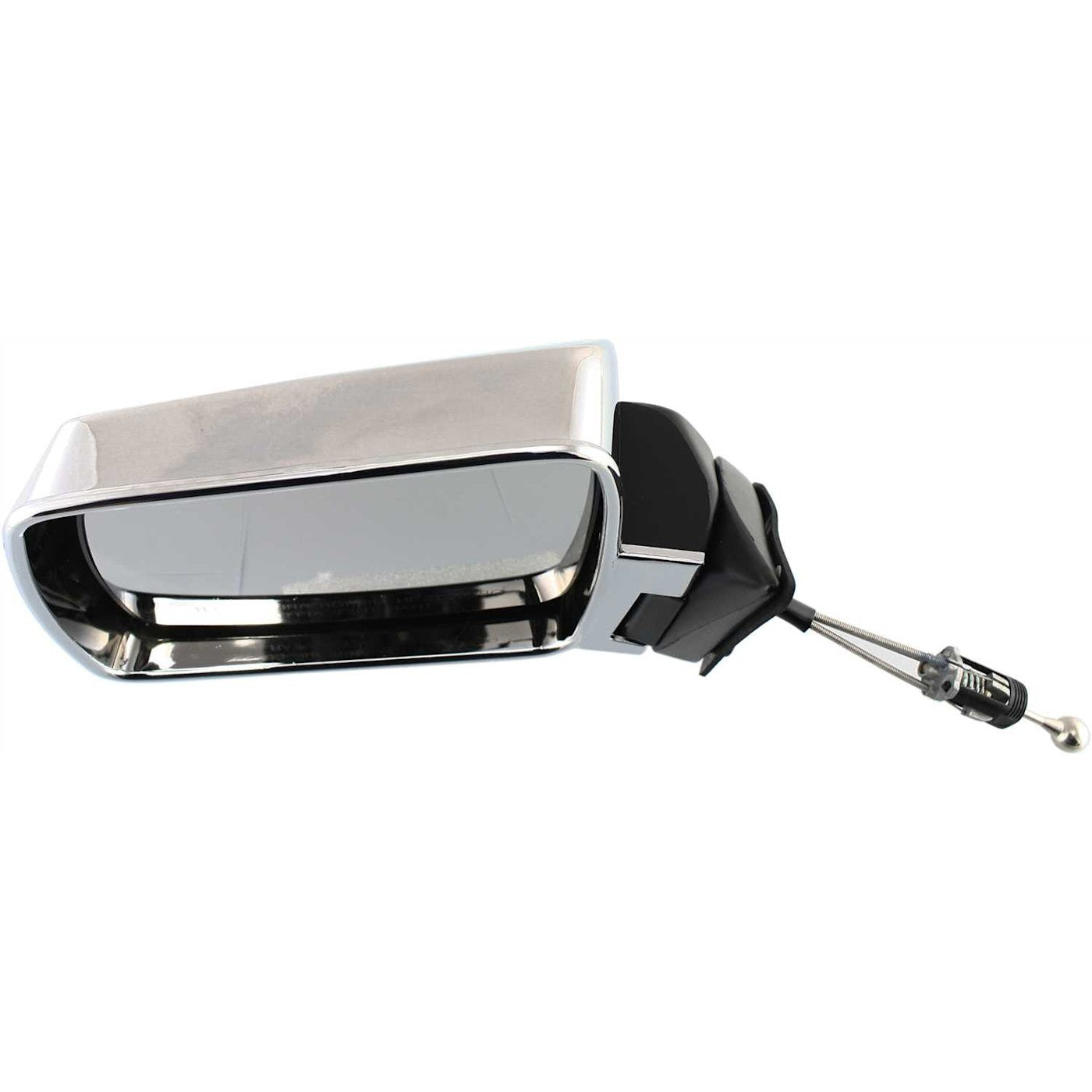 Manual Remote Mirror for Jeep Cherokee (1984–1996) Chrome Black Base