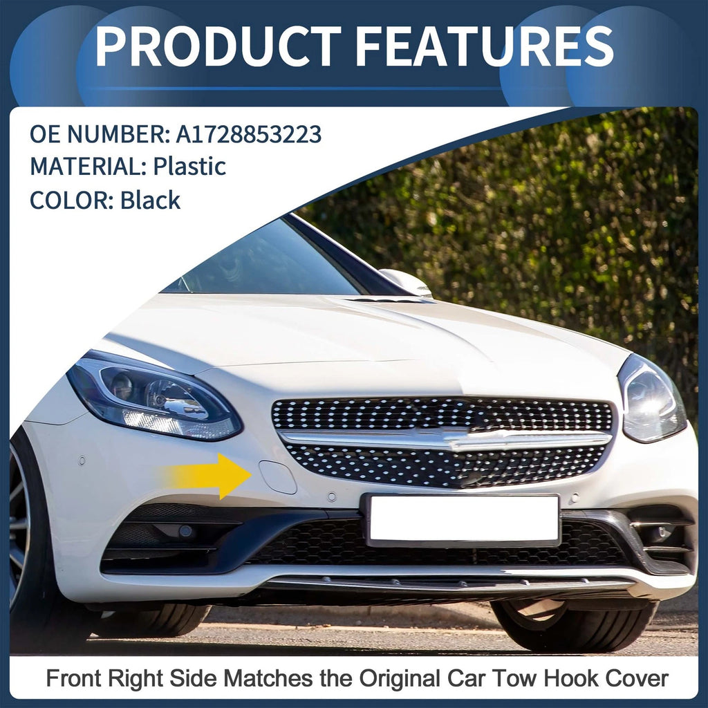Tow Hook Cover for Mercedes-Benz W172 R172 (No.A1728853223) Black