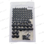 Black Bolt Toppers Caps for Harley FLT FLH (2007–2013)