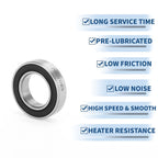 Deep Groove Ball Bearing 12x21x5mm for Scooter Skateboard (6801DD)
