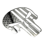 Thin Blue Line Punisher Skull Emblem Polished Stainless for Dodge Charger (2015–2023)