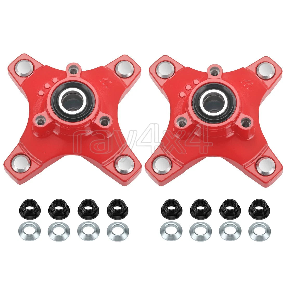2X Front Wheel Hubs & Nuts for Honda Sportrax TRX250EX TRX400EX TRX250X TRX400X