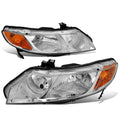 Chrome Housing Headlight & Amber Corner & Smoke LED Fog Light Kit for Honda Civic FD (2006–2011)