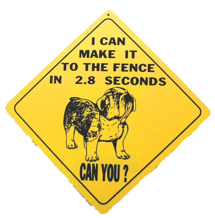 Caution Sign for Bulldog Fence (2.8 Seconds)