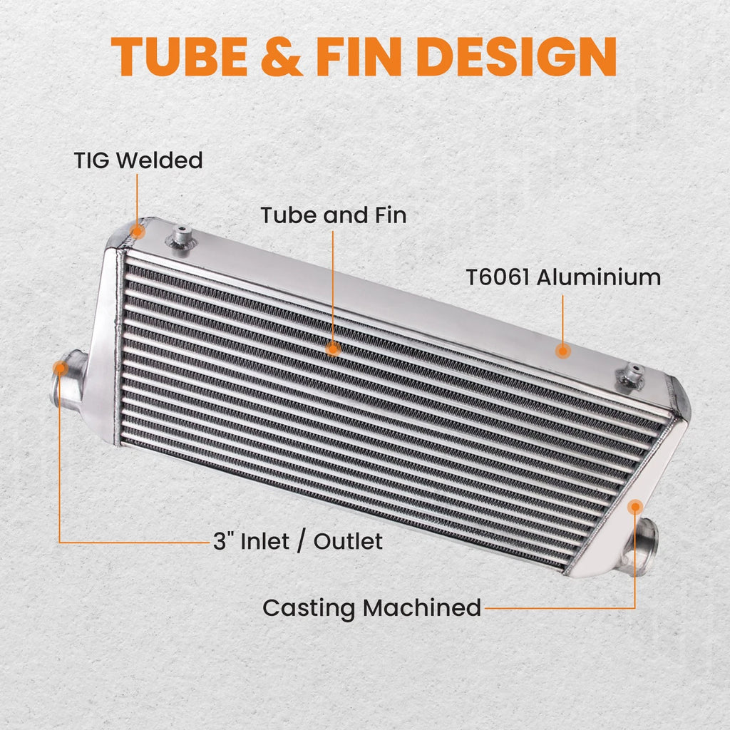 Turbo Front Mount Intercooler for Universal (3" I/O) Aluminum (31–12–3)