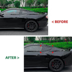 Set of 2 Rear Window Quarter Glass Louver Covers for Ford Mustang MK7 (2024+) Carbon Look