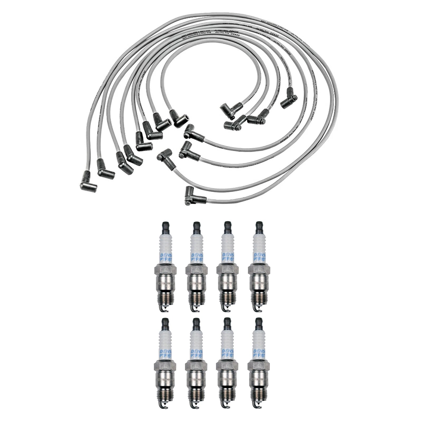 Denso 8mm Wire Set & 8 PlatinumTT Spark Plugs for Chevy Corvette (1997–2004)
